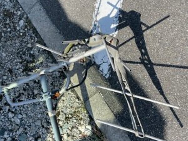 近隣の火災の影響によるアンテナの画像